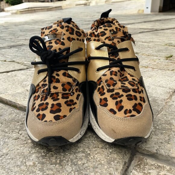 Fashion Nova Samariah Chunky Sneakers Leopard Print Size 9 Streetwear Athleisure - Picture 1 of 12